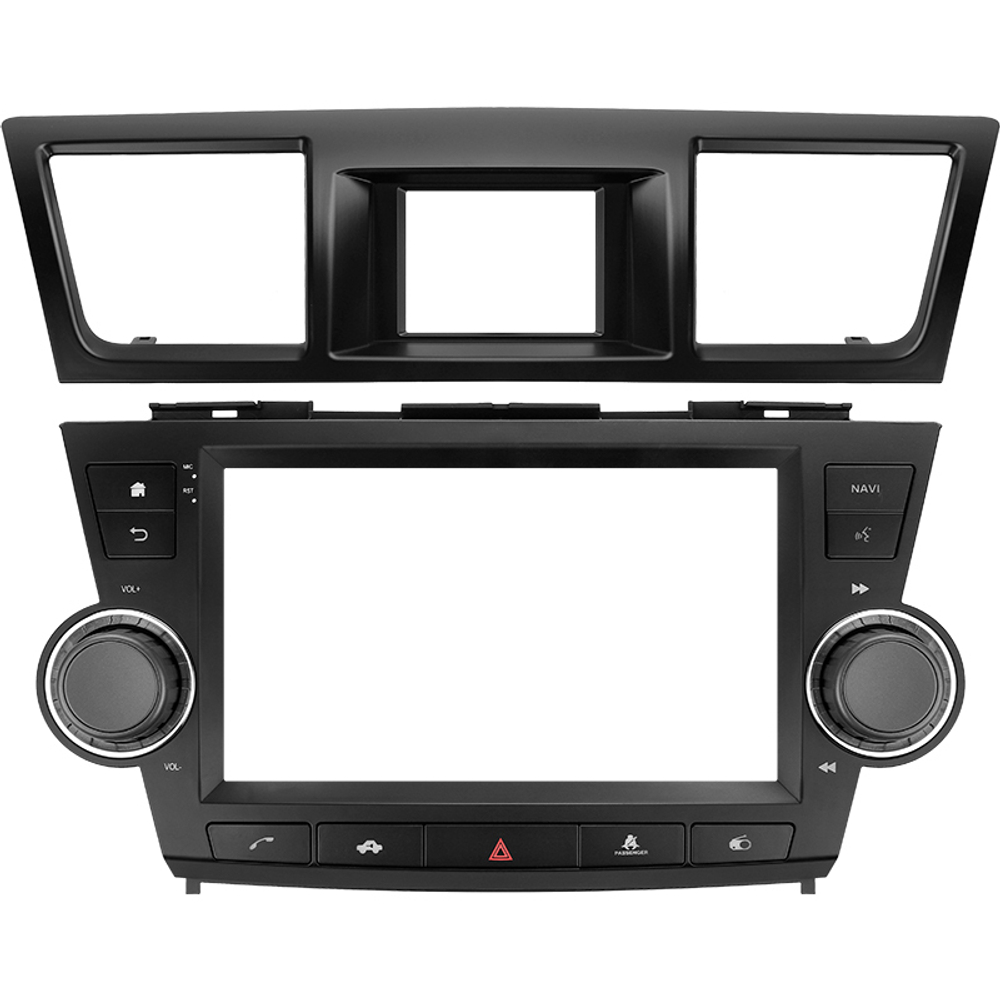 Магнитола для Toyota Highlander 2 2007-2013 XU40 - Carmedia OL-9431-2 (кнопки + крутилки) QLed+2K, Android 13, UIS7870 (DUDU7), CarPlay, SIM-слот