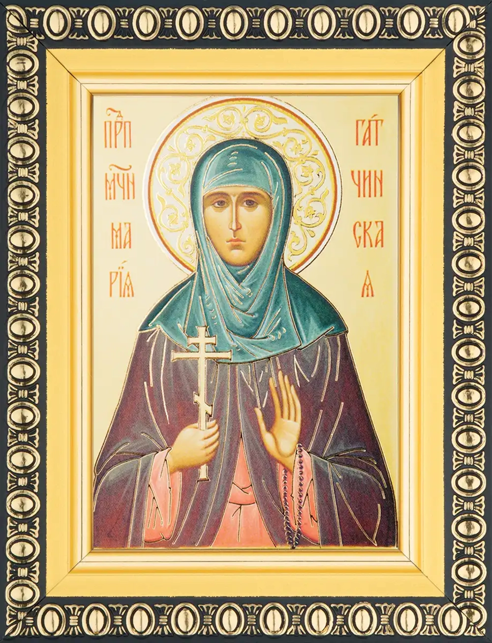 Икона "Мария Гатчинская" (поясная) 6х9 в раме 8х11
