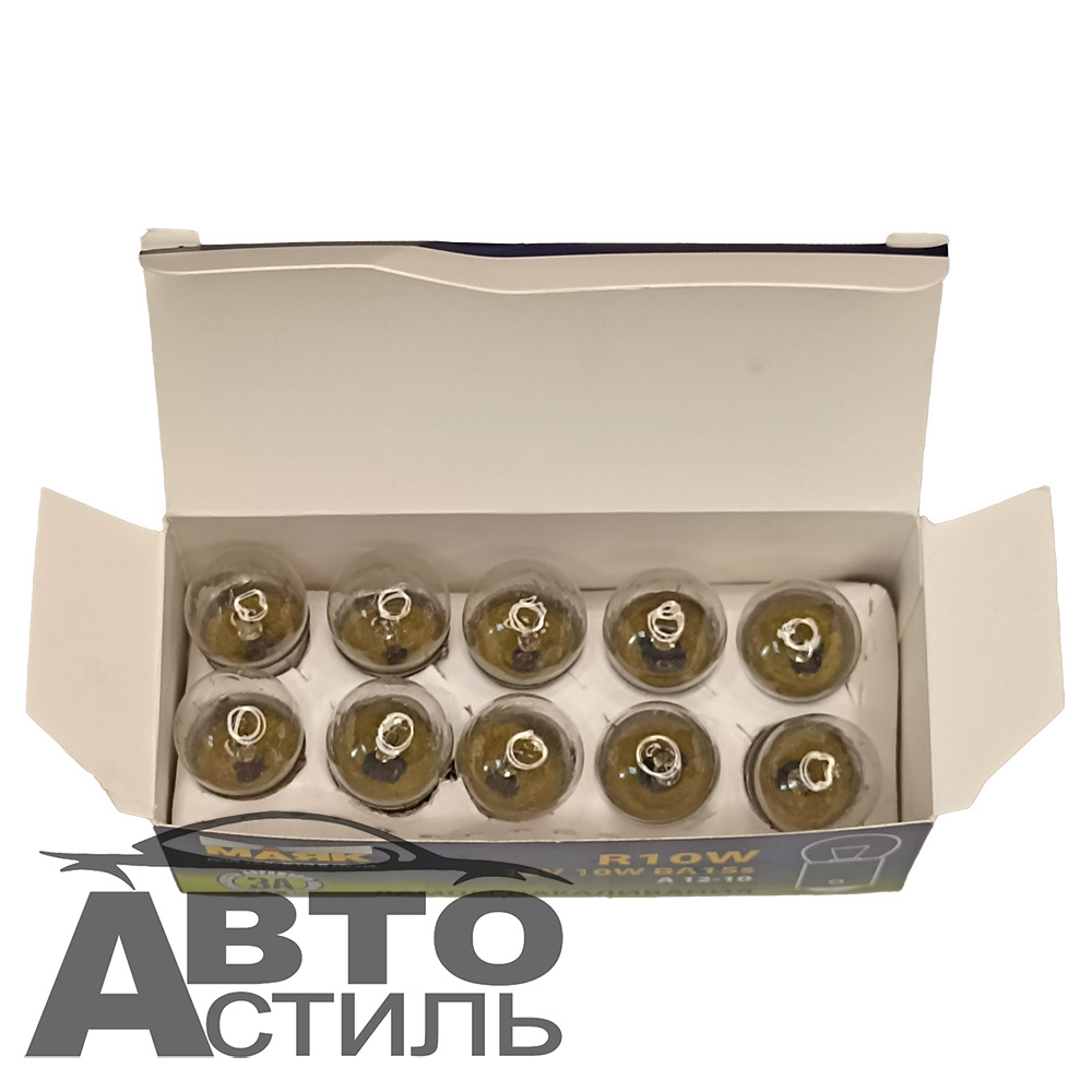 Автолампа  Р 12-10 (R10W) габарит (BA15s) Маяк 61210/10