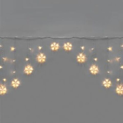 Гирлянда Арка со звездами 2,5х1,2м, 136LED ТЕПЛЫЙ БЕЛЫЙ, прозрачный ПВХ, IP20, свечение с динамикой,