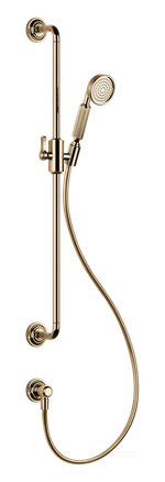 Штанга Gessi Venti20, с душевой лейкой, шлангом и выводом воды, h800 мм, цвет Warm Bronze PVD