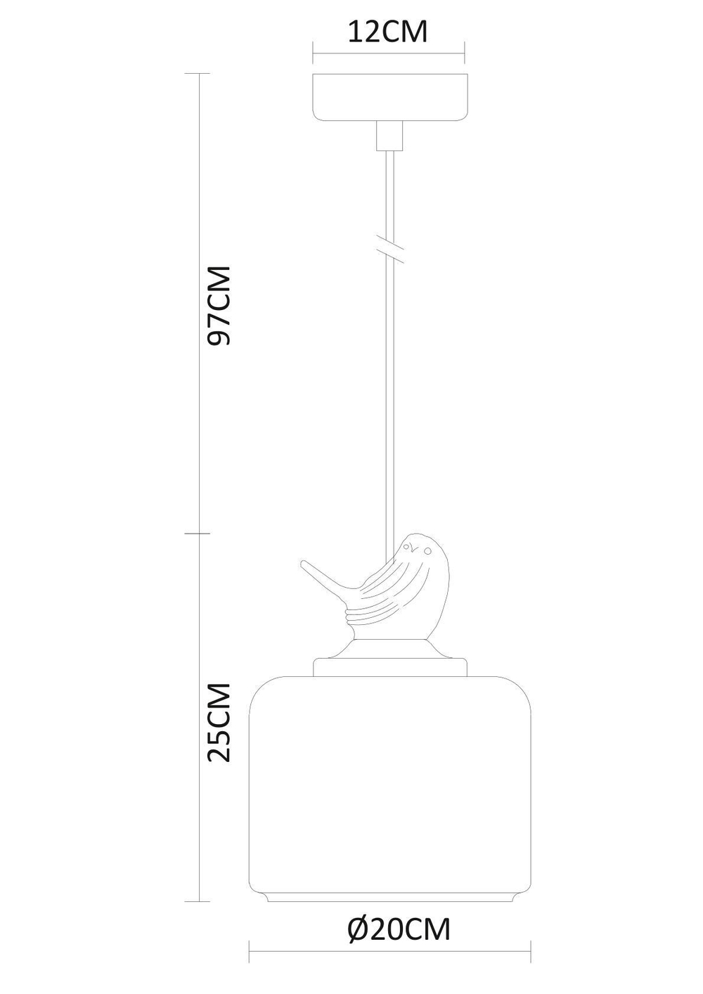 Светильник подвесной Arte Lamp Passero A8029SP-1WH