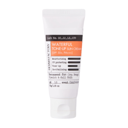 Крем солнцезащитный увлажняющий Derma Factory Waterful tone-up sun cream SPF 50+ PA+++, 30 мл