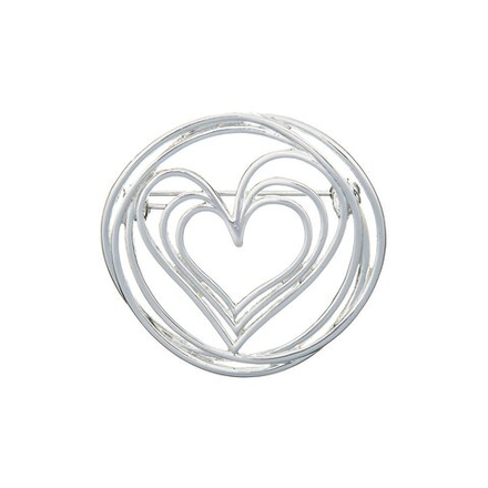Брошь Shadore Сердце FAN-07359.1 BW/S