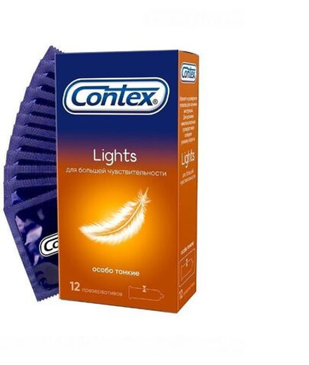 Особо тонкие презервативы Contex Lights - 12 шт.