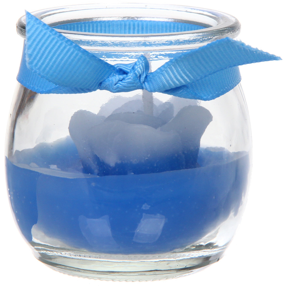 Свеча «Чудесная роза» 5*5,5 см, голубой