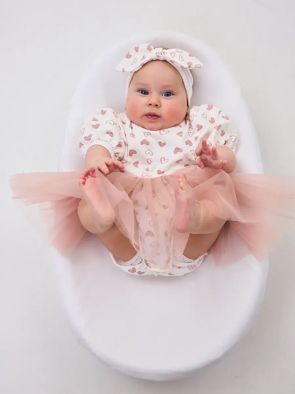 Платье-боди детское сердечки