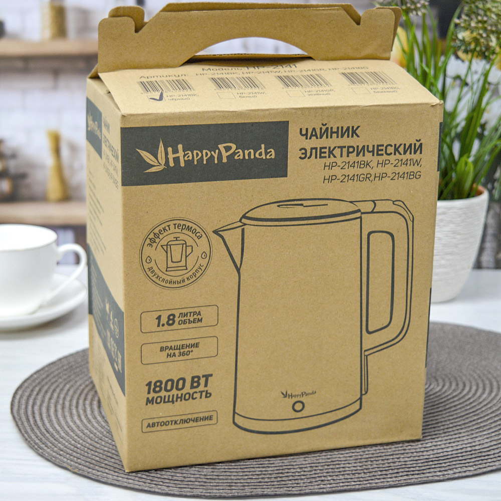 Чайник электрический 1,8л Sakura HP-2141BK, черный