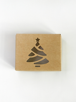 Коробка с окошком "Елка" 10 х 8 х 3,5 см