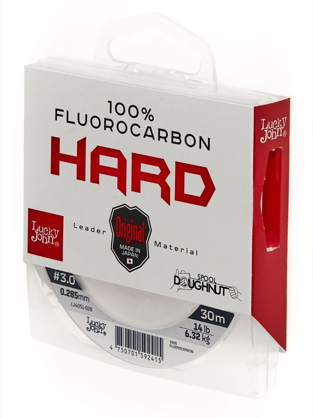 Леска монофильная Lucky John FLUOROCARBON Hard 025/052