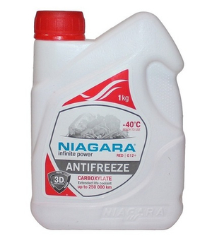 Жидкость охлаждающая "Антифриз" "Niagara" G12+ (карбоксилатный) (красный) 1 кг