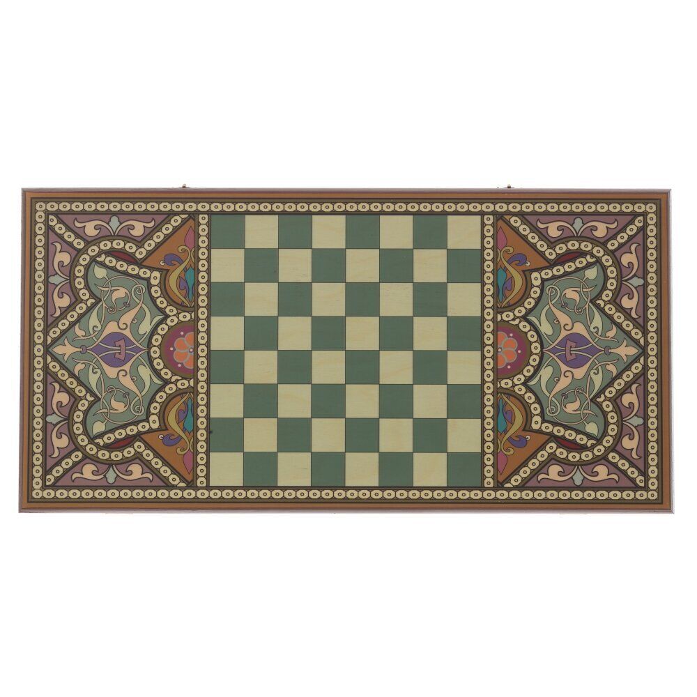 GAEM Игра настольная 2 в 1 ( шашки, нарды) "Восточные", L60 W30 H4 см