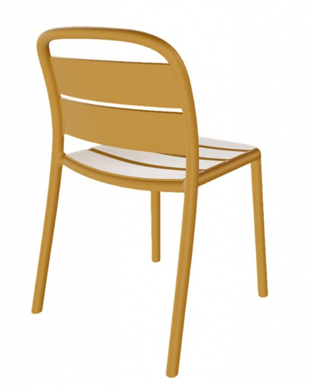 Стул пластиковый Papatya Balat-S, темно-желтый