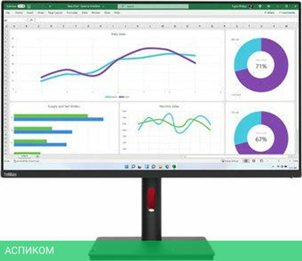 Монитор Lenovo ThinkVision T32h-30 63D3GAT1EU