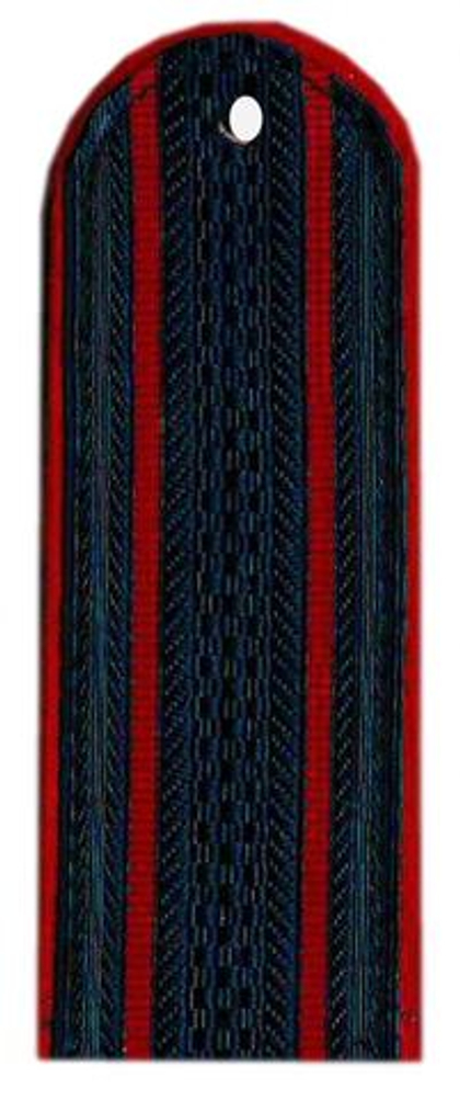 Погоны МВД в два просвета (т.синий/красная полоса)