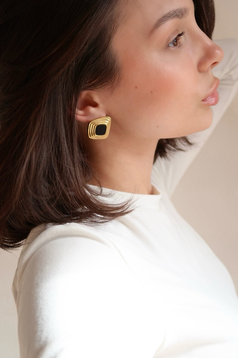 Серьги BLACK gold