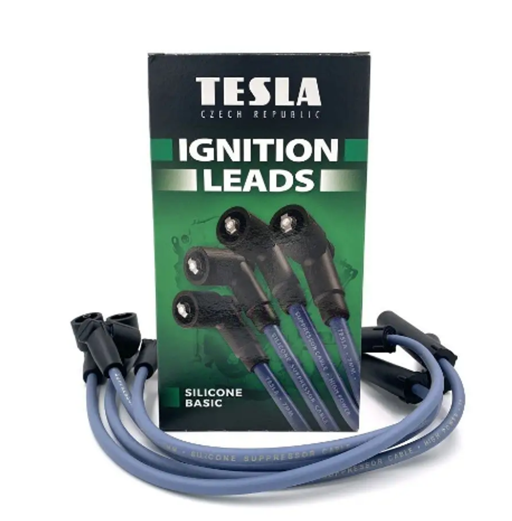 Провода свечные 2107-21214-2123 НИВА Шеви инжектор 8кл полусиликон Тесла Т771Н зеленые (не завод)