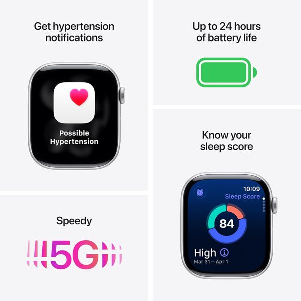 Умные часы Apple Watch Series 11 46 мм из титана серого цвета, миланский сетчатый браслет серого цвета (S/M)