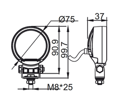 Фара водительского света РИФ 20W LED SM-3020-RFB