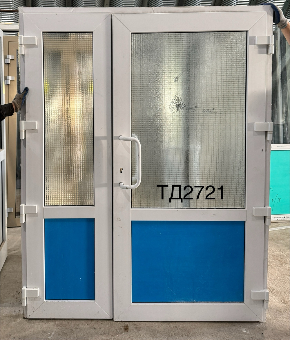 Дверь Пластиковая Б/У 202(в) х 160(ш) Входная Штульповая