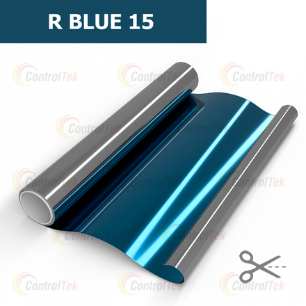 Пленка солнцезащитная зеркальная R BLUE 15 ControlTek, (на отрез)