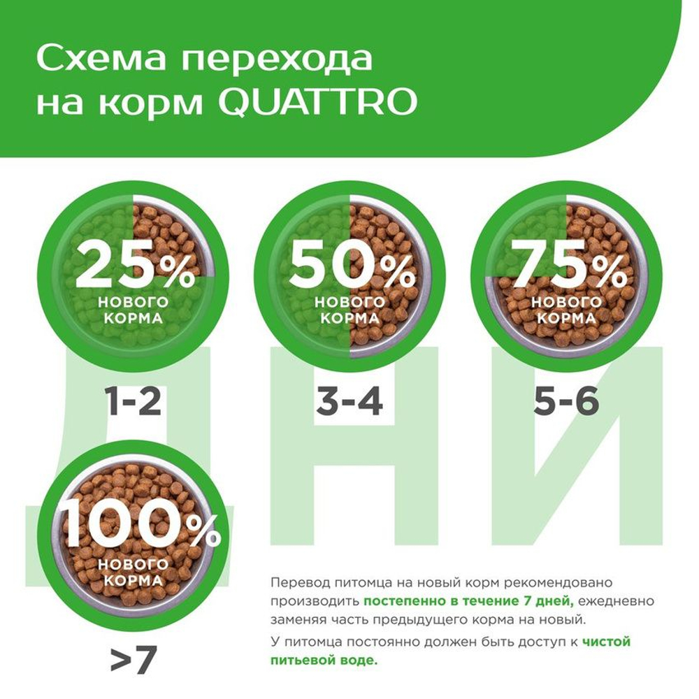 Корм сухой для взрослых собак породы Доберман, с ягненком, 12 кг, QUATTRO