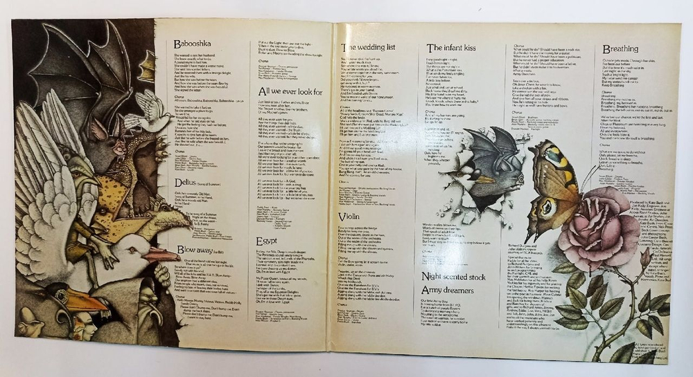 Винтажная виниловая пластинка Kate Bush Never For Ever (Germany 1980)