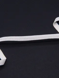 004 K-195/6 ОПТ Тесьма эластичная Lauma Fabrics, 6 мм, айвори 004