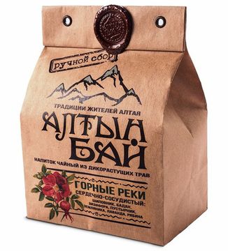 Чайный напиток "Горные реки" (сердечно-сосудистый) 100г. (шиповник, рябины ягода, бадан, лист земляники, зизифора, пустырник, лаванда)