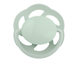 NIP Соска пустышка, латекс "Cherry Green Newborn", для новорожденных, (0-2), зелёный/белый