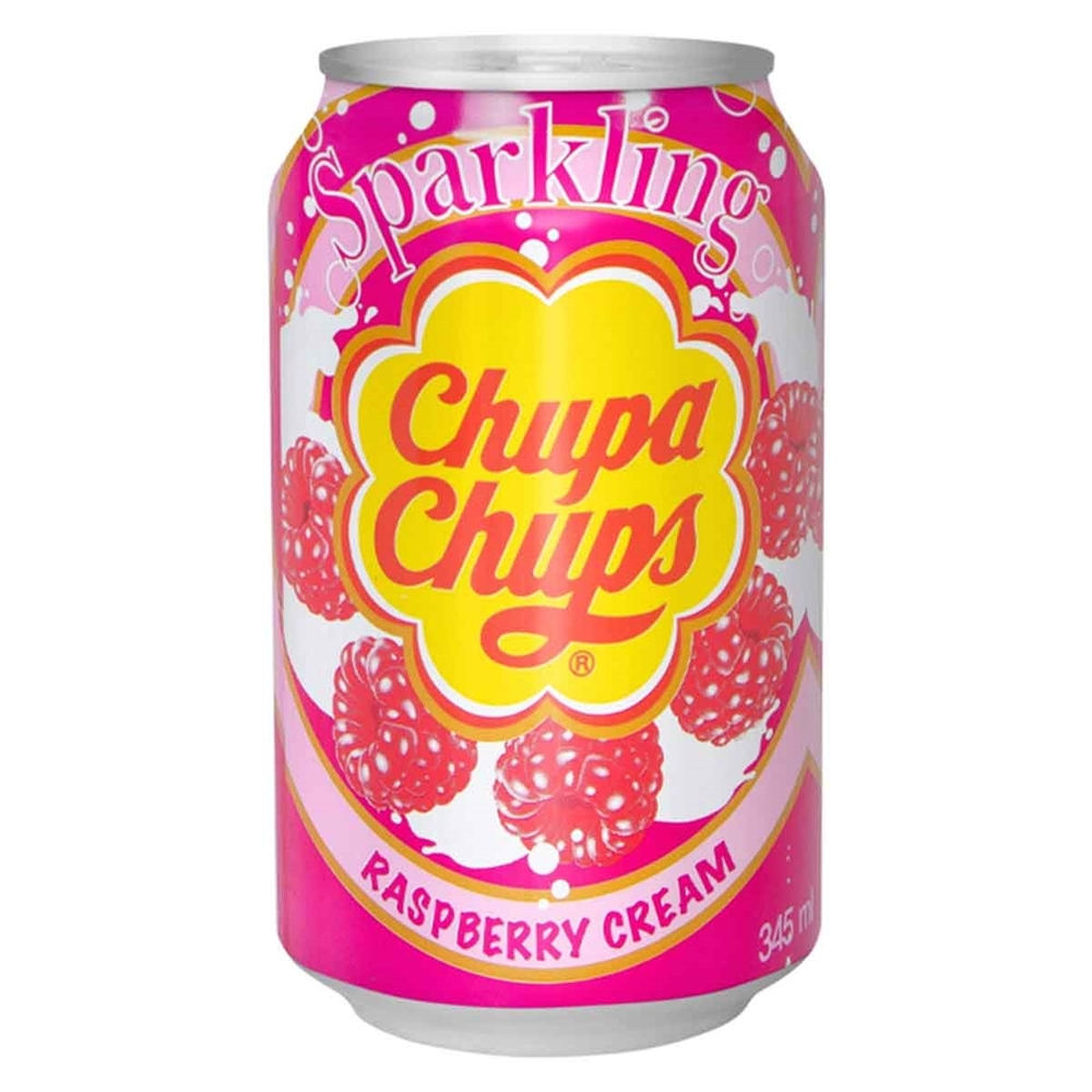 Напиток Chupa Chups Raspberry cream 345 мл ж/б
