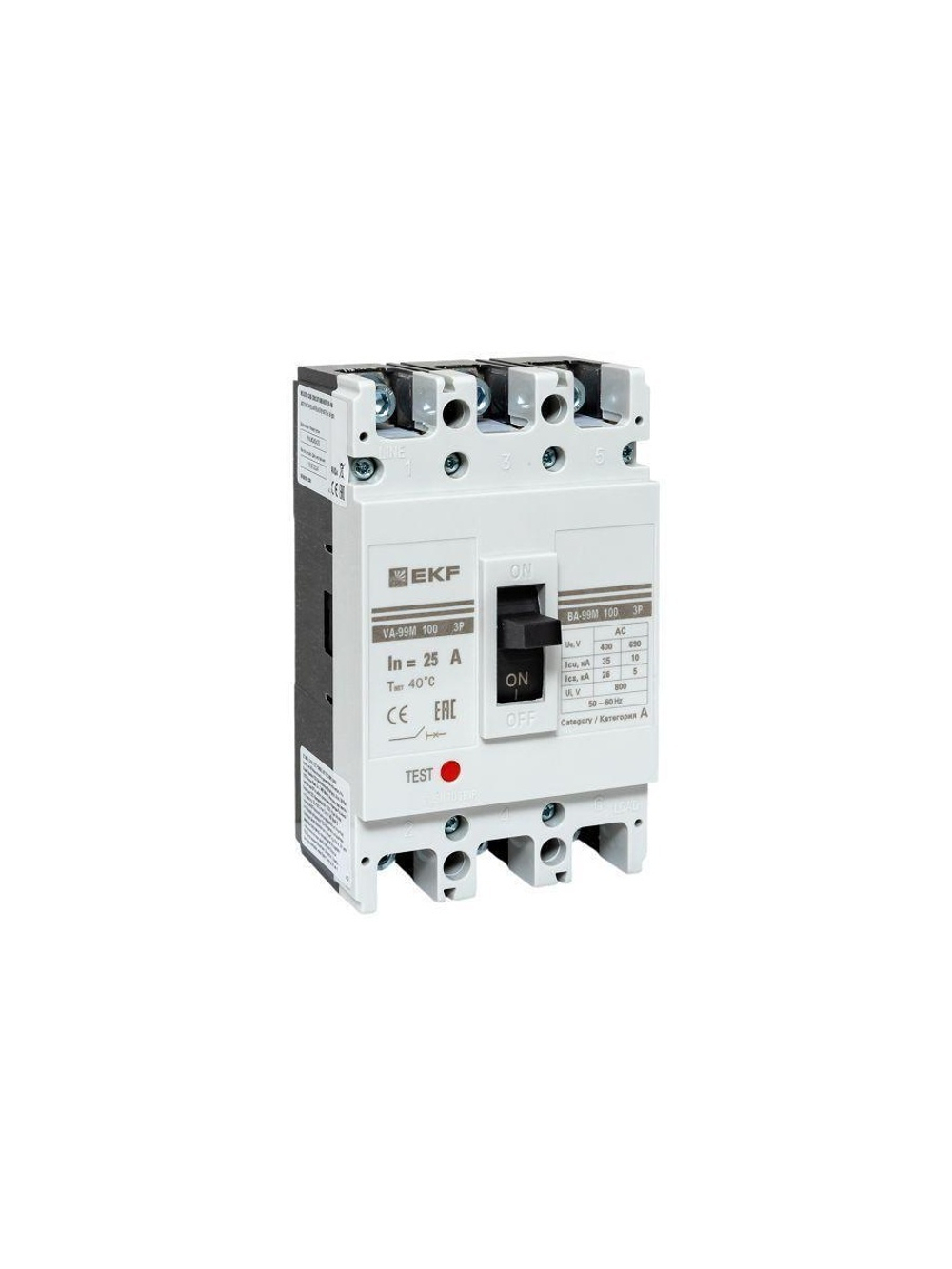 Выключатель автоматический 3п 100/25А 35кА ВА-99М PROxima EKF mccb99-100-25m