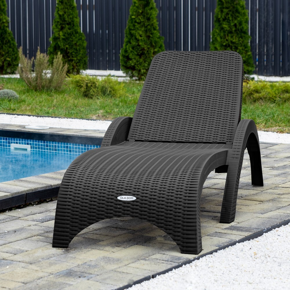 Шезлонг RATTAN Цвет: Антрацит