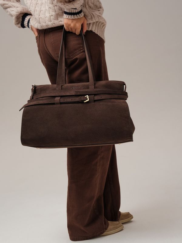 Замшевая сумка DBR 31152 темно-коричневый