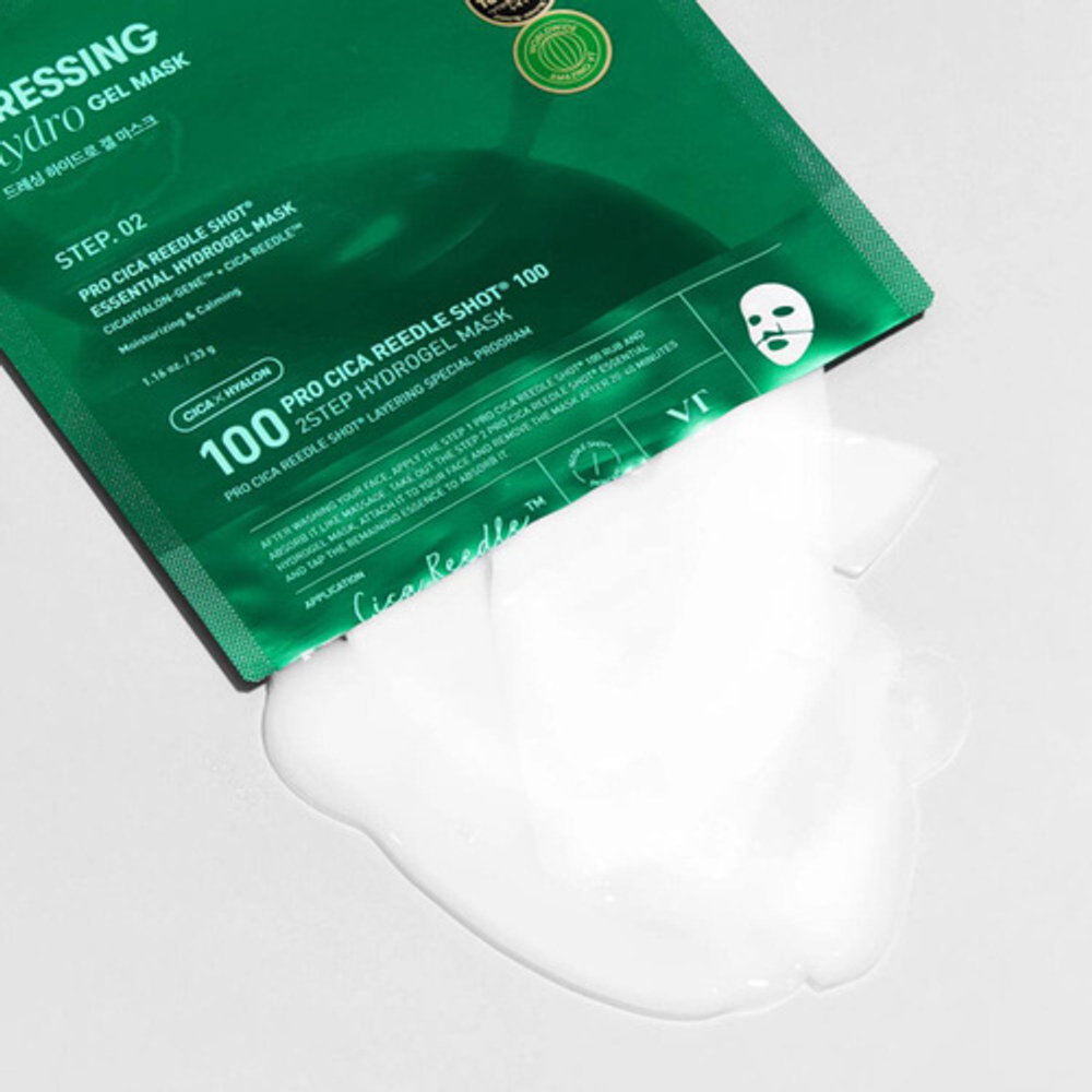 VT Cosmetics Pro Cica Reedle Shot 100 2 Step Hydrogel Mask двухфазная гидрогелевая маска с центеллой