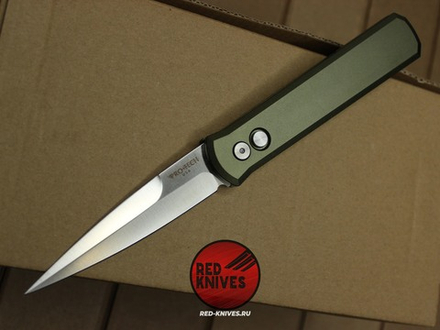 Нож Pro-Tech Godfather - зеленая рукоять, клинок саттин RK/505