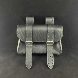 Сумка поясная горизонтальная чёрная