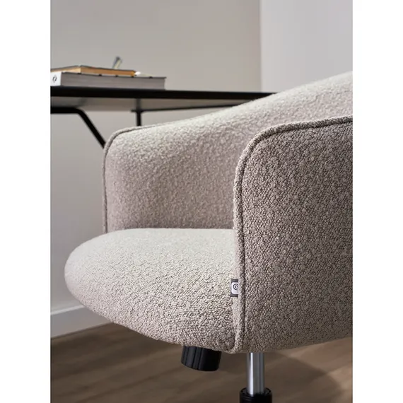 Стул на колесиках Paal, серое букле