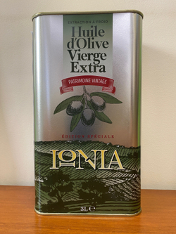 Оливковое масло греческое IONIA Extra Virgin в жестяной канистре, 3 литра, Греция