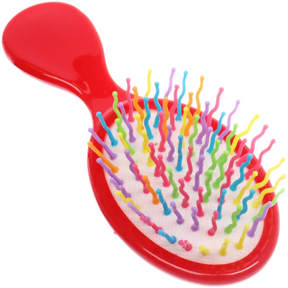 Расчёска массажная детская «Little darling», Божья Коровка Элис, цвет красный, разноцветные зубчики, 13,8*6см (пакет с подвесом)●