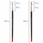 Кисти BRAUBERG, набор 5 шт. (синтетическая круглая № 1, 2, 3, 4, 5), блистер, 200218