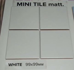Плитка настенная Mini Tile White matt 99x99х7 мм