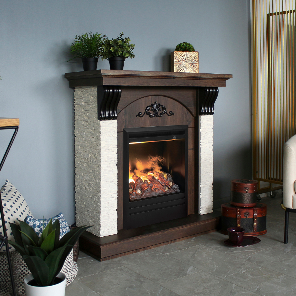 Каминокомплект Real Flame Corfino NT с очагом 3D Olympic