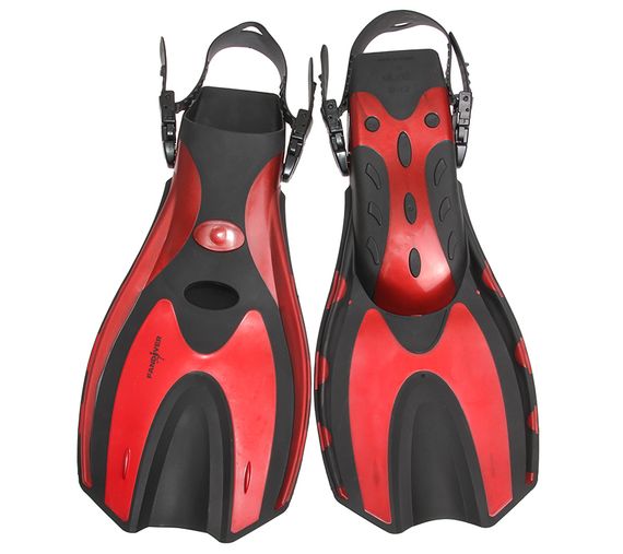 Комплект FanDiver FD-01K (маска+трубка+ласты) в сумочке черный/красный