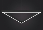 Светильник LED подвесной Треугольник LP85 TRIX (сегмент 1200мм) 92вт 3000К 1050х1050х80мм черный DIOLUM