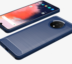 Чехол для OnePlus 7T цвет Blue (синий), серия Carbon от Caseport