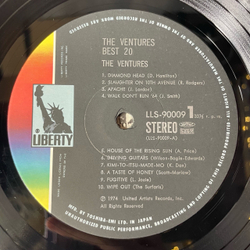 Винтажная виниловая пластинка LP The Ventures Best 20 (Япония 1975) (Оби)