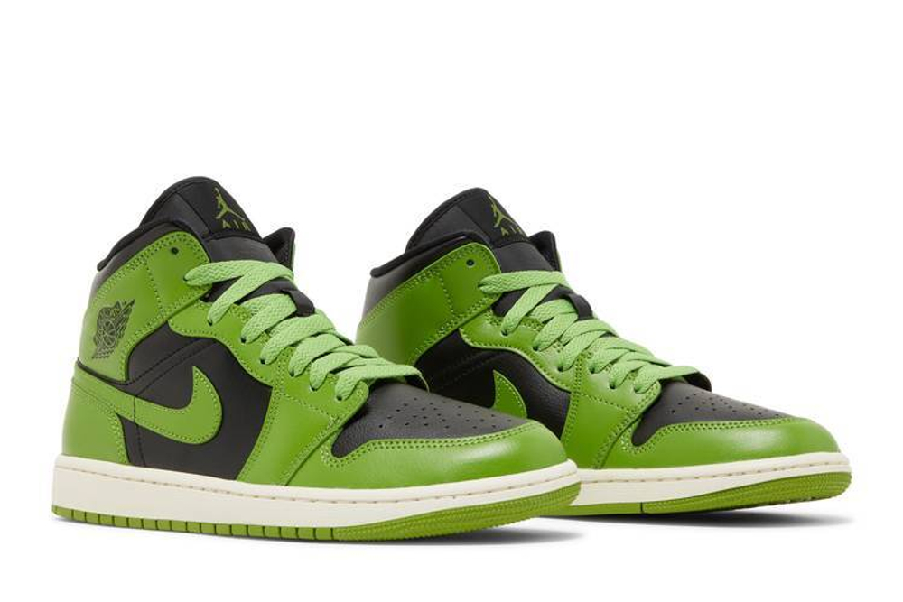 Кроссовки Jordan Air Jordan 1 Mid "Green Black" (Женская размерная сетка)