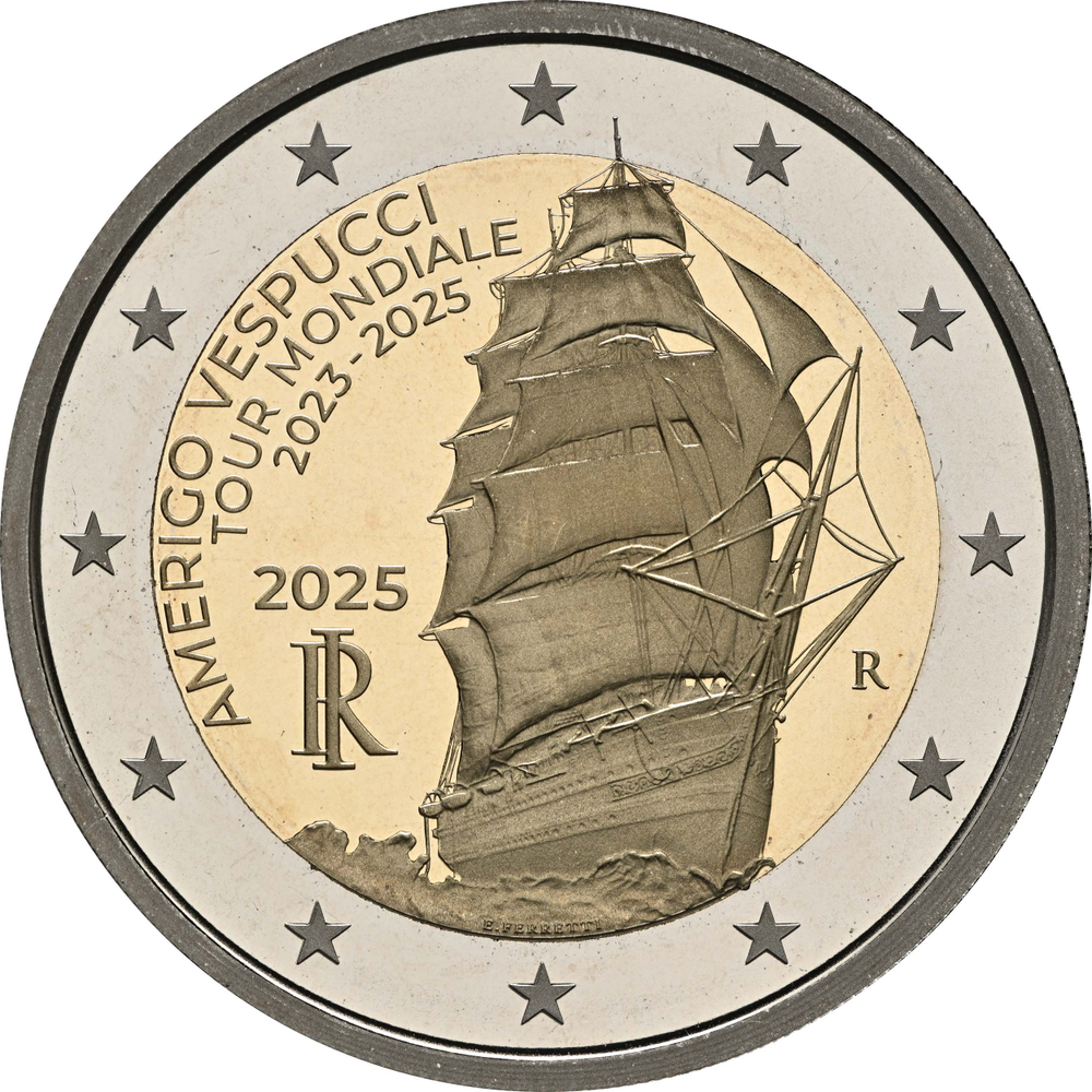 ИТАЛИЯ, 2025, 2 ЕВРО [PROOF] [БИМЕТАЛЛ]