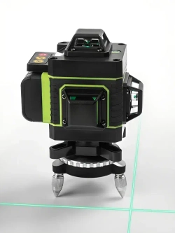 Лазерный уровень нивелир 4D, 16 линий, 2 аккумулятора, тренога 360 градусов